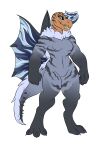 2:3 absurd_res alpha_channel anjanath anthro black_sclera blue_body blue_eyes blue_scales breasts brown_body brown_scales brute_wyvern bunnynoah capcom digitigrade eyelashes featureless_breasts featureless_crotch female frill_(anatomy) fulgur_anjanath fur grey_body grey_fur grey_scales grey_stripes hi_res membrane_(anatomy) membranous_frill monster_hunter muscular muscular_female navel pupils scales sharp_teeth simple_background slit_pupils small_breasts smile solo stripes teeth thick_thighs transparent_background wide_hips