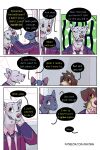 bastriw brown_eyes canid canine canis clothing comic dialogue domestic_cat domestic_dog felid feline felis fernando_(bastriw) green_eyes hi_res humor male mammal nico_(bastriw) pato_(bastriw) purple_eyes suit text wolf