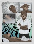 absurd_res anthro bodily_fluids brown_body brown_fur canid canine caught clothed clothed/nude clothed_male_nude_male clothing cum cum_on_self cum_on_sheets duo echto ejaculation eyewear father_(lore) father_and_child_(lore) father_and_son_(lore) foreskin fur genital_fluids genitals glasses grabbing_sheets hands-free hi_res lying male male/male mammal nude on_back orgasm parent_(lore) parent_and_child_(lore) parent_and_son_(lore) penis pubes son_(lore) wet_dream