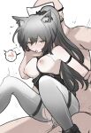  animal_ears arknights black_hair breasts cat_ears cat_girl cat_tail erection highres schwarz_(arknights) schwarz_(skyline)_(arknights) sex sex_from_behind tail whate=3r yellow_eyes 