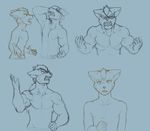  anthro canine duo eye_patch eyewear fox fox_mccloud greyscale hi_res male male/male mammal monochrome muscular muscular_male nintendo nude nukde ponytail star_fox video_games wolf wolf_o&#039;donnell 