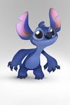  2016 3_toes 4_fingers alien black_claws black_eyes blue_fur blue_nose claws digital_media_(artwork) disney experiment_(species) fur gradient_background grainy head_tuft lilo_and_stitch looking_at_viewer marc_perez no_sclera notched_ear simple_background smile solo stitch toe_claws toes toony tuft 