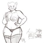  2017 age_difference anthro aunt_mall_cop_(nitw) avian bikini bird bra cat clothing computer feline female fingernails germ_(nitw) hat lingerie male mammal moly_(nitw) monochrome panties phone selfie sketch slightly_chubby swimsuit thigh-high underwear voluptuous whiskers wide_hips 半羊 