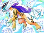  artist_name fangs from_side highres no_humans pokemon pokemon_(creature) raikou red_eyes sifyro solo 