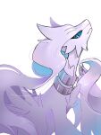  blue_eyes blue_sclera claws closed_mouth colored_sclera dragon highres kashiwa_gnu long_hair looking_at_viewer no_humans pokemon pokemon_(creature) reshiram slit_pupils smile solo upper_body white_background white_fur white_hair 