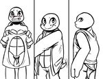  2017 anthro blush bottomless clothed clothing donatello_(tmnt) freckles furgonomics group inkyfrog looking_at_viewer male michelangelo_(tmnt) open_jacket raphael_(tmnt) reptile scalie shell simple_background slit smile spot_color standing tailwag teenage_mutant_ninja_turtles tooth_gap turtle white_background 