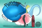  2020 anthro artist_logo belly belly_expansion belly_inflation big_belly big_diaper blue_background blue_body blue_tail cheek_bulge colored creaking diaper diaper_fetish digital_media_(artwork) enjoying expansion generation_8_pokemon grey_hose helium_inflation helium_tank hose_in_mouth hose_inflation huge_belly hyper hyper_belly hyper_inflation inflation inflation_fetish inteleon lizard logo male motion_lines musical_note nintendo pink_diaper pokemon pokemon_(species) puffed_cheeks reptile scalie simple_background solo swelling tail yellow_eyelids yellow_eyes yoshi-eats-your-pie 