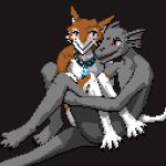  anthro blue_eyes brown_body collar digital_media_(artwork) duo embarrassed gills grey_body hug lizard lizard_tail male male/male nude pixel_(artwork) red_eyes reptile scalie sergal shadow simple_background smile space_station_13 unathi unknown_artist unknown_character zink_shan 