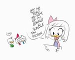  2017 anthro avian bird blush bow clothing dewey_duck disney duck ducktales ducktales_(2017) hat herny hoodie huey_duck louie_duck ribbons sketch webby_vanderquack 