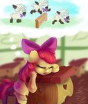  2017 apple_bloom_(mlp) cutie_mark earth_pony equine female feral friendship_is_magic hair horse inside mammal my_little_pony pony red_hair sleeping solo thediscorded 