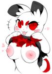  &gt;:p &lt;3 2017 anthro anthrofied areola big_breasts black_fur blush breasts clothed clothing cybunny digital_drawing_(artwork) digital_media_(artwork) fangs female flashing fluffy fur lagomorph long_ears mammal napdust neopets nipples nude rabbit red_eyes red_fur shirt_raised simple_background smile solo tongue tongue_out topless vampire white_backround white_fur 