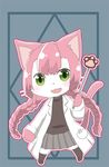  artist_request cat cat_busters character_request furry green_eyes long_hair pink_hair 