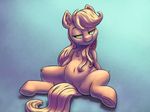  2017 applejack_(mlp) chromaskunk dimfann earth_pony equine female freckles friendship_is_magic hair half-closed_eyes hooves horse mammal my_little_pony pony pussy solo spread_legs spreading underhoof 