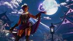  3d aqua_eyes legwear menat purple_hair screenshot street_fighter street_fighter_v 