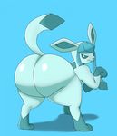  anthromaster big_butt butt clothing eeveelution feral glaceon huge_butt kingly_(artist) nintendo pok&eacute;mon presenting presenting_hindquarters underwear video_games 