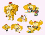  2017 abs balls biceps big_balls big_penis bowser bowser_jr. bugle clothing dragon exercise flexing hate horn hyper hyper_muscles invalid_tag koopa male mario_bros mature_male muscular muscular_male nintendo nipples nude pecs penis proxol_(artist) scalie shirt shorts torn_clothin vein video_games weights workout 