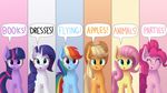  applejack_(mlp) cute equine female feral fluttershy_(mlp) friendship_is_magic group happy horn horse mammal my_little_pony pinkie_pie_(mlp) pony rainbow_dash_(mlp) rarity_(mlp) text twilight_sparkle_(mlp) unicorn vanillaghosties 