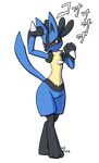  animal_ears arm_up artist_name dakkpasserida feet full_body furry half-closed_eyes hand_up lucario no_humans open_mouth paws pokemon pokemon_(creature) pokemon_dppt red_eyes signature simple_background solo standing tail text translation_request transparent_background wolf_ears 