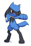  animal_ears arm_up artist_name dakkpasserida feet fighting_stance full_body furry hand_up legs_apart no_humans outstretched_arms paws pokemon pokemon_(creature) pokemon_dppt red_eyes riolu signature simple_background solo standing tail text transparent_background 
