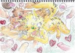  alucaje_(pixiv) anal anal_penetration anthro balls body_writing canine cub cum cum_in_ass cum_in_mouth cum_inside cum_on_face erection fellatio fox handjob humanoid_penis male male/male mammal nude open_mouth oral penetration penis sex smile tally_marks tanuki tongue tongue_out young 