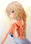  back back_tattoo backless_dress backless_outfit blonde_hair blue_eyes braid breasts dress fate/apocrypha fate/grand_order fate_(series) jeanne_d'arc_(fate) jeanne_d'arc_(fate)_(all) keane912 large_breasts long_hair looking_back messy_hair sideboob single_braid solo tattoo 