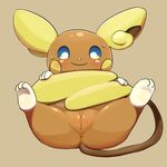  alolan_raichu anus blue_eyes blush butt female feral full_body hi_res looking_at_viewer lying nintendo on_back panting pok&eacute;mon pussy regional_variant rinrin_(pixiv) simple_background smile solo spread_legs spreading sweat uncensored video_games 