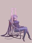  armpits arms_up book casual chair closed_eyes denim fate/stay_night fate_(series) full_body glasses highres jeans long_hair pants purple_hair rider rolua shirt sitting sleeveless sleeveless_shirt solo stretch very_long_hair 