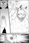  anthro balls blood canine comic duo ero_(character) eroborus fox glowing glowing_eyes imminent_rape kitsune_(ero) licking licking_lips male mammal nintendo penis pikachu pok&eacute;mon precum tongue tongue_out video_games 