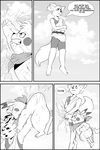  anthro blood canine comic dragon_ball duo ero_(character) eroborus fight fox kitsune_(ero) male mammal nintendo pikachu pok&eacute;mon punch video_games 