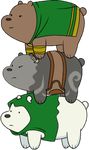  alpha_channel armello bear bearstack brown_fur brun_(armello) cape cartoon_network clothing ear_piercing eyelashes female feral frown fur ghor_(armello) grey_fur group low_res male mammal pa-nn parody piercing sana_(armello) we_bare_bears white_fur 