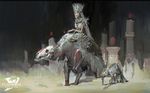  ambiguous_gender animated_skeleton bone concept_art digital_media_(artwork) feral group guild_wars humanoid official_art riding skeleton skull teeth undead unknown_artist video_games 