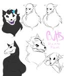  2017 absurd_res anthro bee_the_1471 black_fur canine digital_media_(artwork) female fur hair hi_res jay_the_1471 mal_the_1471 male mammal monster open_mouth scp-1471 scp_foundation shuuyushuu simple_background skull smile white_background 