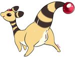  ampharos anus female looking_back maim nintendo pok&eacute;mon pussy raised_tail simple_background smile solo video_games white_background 