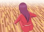  1girl animated animated_gif ass bending_over bent_over breasts crouching hypnotic large_breasts long_hair neri_sachiko original purple_hair sakaura_(layer255) solo track_suit 