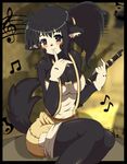  alice_angel anthro bendy bendy_and_the_ink_machine big_breasts blush boris breasts canine clarinet clothed clothing crossgender female huge_breasts mairusu-paua mammal musical_instrument musical_note solo wolf 