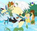  anthro asuka_(winged_leafeon) ball bikini blonde_hair blush breasts brown_hair clothed clothed_sex clothing cum cum_in_pussy cum_inside eeveelution eyewear feline female glaceon glasses green_eyes hair jolteon leafeon lee_(winged_leafeon) male male/female mammal multicolored_hair nataly-b nintendo nipples penetration pok&eacute;mon pok&eacute;morph pool_(disambiguation) sex swimsuit tiger vaginal vaginal_penetration video_games water wings zelda_(winged_leafeon) 