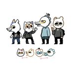  0 alligator angus_(nitw) bea_(nitw) bear boots canine cat chibi cigarette clothes_swap clothing crocodile crocodilian cross cute eyewear fangs fedora feline footwear fox fur glasses gregg_(nitw) grin hair hat hooded_jacket hoodie jacket leather leather_jacket mae_(nitw) mammal night_in_the_woods notched_ear pants reptile scalie shirt sir-fluffbutts_(artist) skirt smile smoke smoking spikes sunglasses sweater tuft 
