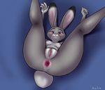  antira anus disney gaping gaping_anus judy_hopps looking_at_viewer pussy zootopia 