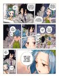  1boy 1girl black_hair blue_hair character_request fairy_tail rusky tagme 