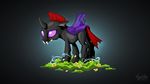  2017 changeling fangs friendship_is_magic hole_(anatomy) male my_little_pony mysticalpha pharynx_(mlp) purple_eyes solo wings 