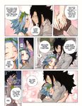  1boy 1girl black_hair blue_hair character_request fairy_tail rusky tagme 