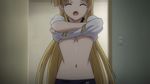  10s 1girl animated animated_gif asia_argento blonde_hair bounce bouncing_breasts breasts buruma eyes_closed gym_uniform high_school_dxd high_school_dxd_new long_hair navel nipples solo underwear undressing 