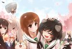  alisa_(girls_und_panzer) anchovy animal_ears anzio_school_uniform black_hair blonde_hair blue_eyes blush brown_eyes brown_hair cherry_blossoms closed_eyes collar commentary_request darjeeling dog dog_collar dog_ears dog_tail girls_und_panzer green_hair happy itsumi_erika katyusha kay_(girls_und_panzer) kuromorimine_school_uniform moonjunk naomi_(girls_und_panzer) nishizumi_maho nishizumi_miho nonna ooarai_school_uniform orange_pekoe parachute pepperoni_(girls_und_panzer) pravda_school_uniform red_hair saunders_school_uniform school_uniform st._gloriana's_school_uniform tail twintails white_hair 