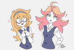  2girls character_request glasses little_witch_academia long_hair multiple_girls tagme 