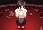  black_hair blood bloody_tears corpse covering_eyes crying dated detention_(game) facing_viewer fang_ray_shin hands pool_of_blood school_uniform signature sobbing solo_focus standing zerg309 