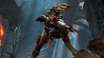  2017 3d_(artwork) alien armor butt claws clothed clothing digital_media_(artwork) erection fangs gun hi_res invalid_tag lizard male monster penis quake quake_champions ranged_weapon reptile scalie shiny solo sorlag teeth video_games weapon 