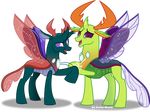  2017 absurd_res alpha_channel antlers changeling friendship_is_magic hi_res horn my_little_pony pharynx_(mlp) purple_eyes thorax_(mlp) vector vector-brony wings 