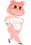  &lt;3 &lt;3_eyes anthro apron big_breasts bra breasts cat clothed clothing colorwrath cute feline female footwear fur hair high_heels mammal panties pink_fur pink_hair shoes simple_background skull slightly_chubby smile solo sugar_(gats) thick_thighs underwear white_background wide_hips 