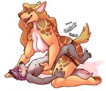  2016 4_toes 5_fingers anal anal_penetration anna_(jinash) anthro anthro_on_anthro arch_position arm_support ass_up big_breasts big_eyebrows biped black_claws black_nipples black_nose blush breasts brown_body brown_hair brown_nose brown_pawpads brown_spots canine chest_tuft claws digital_drawing_(artwork) digital_media_(artwork) dipstick_ears dipstick_tail domination drooling duo ears_back english_text eyebrows_visible_through_hair eyes_closed feet female female_domination female_on_top female_penetrating fluffy fluffy_tail full-length_portrait fur grey_fur grey_pawpads hair hanging_breasts humanoid_feet humanoid_hands hyena interspecies jinash kneeling larger_female leaning leaning_forward leg_tuft long_hair looking_pleasured male male/female mammal motion_lines multicolored_fur multicolored_tail nipples nude on_top open_mouth open_smile overweight overweight_female pawpads pegging penetration pink_nipples pink_tongue portrait purple_hair raised_eyebrows saliva sex sex_toy shadow sharp_teeth short_hair side_view simple_background size_difference slim small_pupils smaller_male smile sound_effects spots spotted_body spotted_hyena spread_legs spreading surprise teeth text thick_thighs toe_claws toes tongue tongue_out translucent_hair tuft two_tone_body two_tone_fur waist_grab white_background white_fur wide_eyed yellow_body 