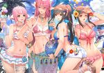  4girls 5boys alternate_costume ass ball balloon bare_shoulders beachball bikini bikini_top blonde_hair blue_eyes blue_hair blush bracelet breasts brown_eyes brown_hair cameo claude_kenni cleavage dark_skin dorne_murtough drink edge_maverick eyes_closed fidel_camuze flower green_eyes hair_flower hair_ornament hair_ribbon hairclip high_heels ice_cream jewelry large_breasts leg_garter long_hair medium_breasts miki_sauvester multiple_boys multiple_girls myuria_tionysus open_mouth parted_lips pink_hair pointy_ears ponytail ribbon saionji_reimi sandals sarong shiny shiny_hair shiny_skin short_hair short_shorts shorts sideboob smile sophia_esteed star_ocean star_ocean_anamnesis star_ocean_first_departure star_ocean_integrity_and_faithlessness star_ocean_the_last_hope star_ocean_the_second_story star_ocean_till_the_end_of_time tattoo very_long_hair victor_oakville 